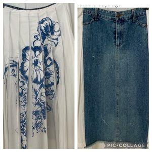 Cristina Gavioli fun denim skirt